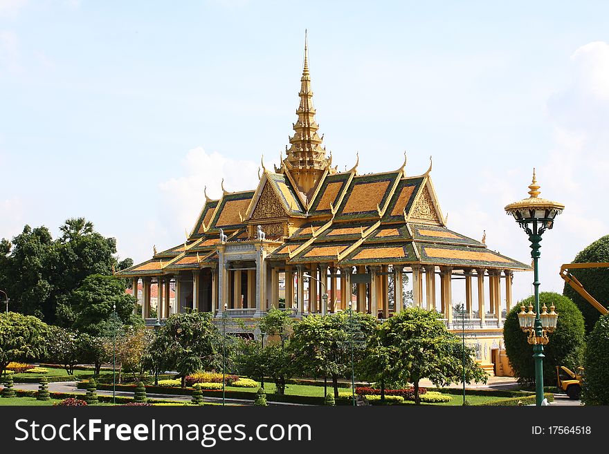 Royal palace in Phnom Penh - the capital of Cambodia. Royal palace in Phnom Penh - the capital of Cambodia