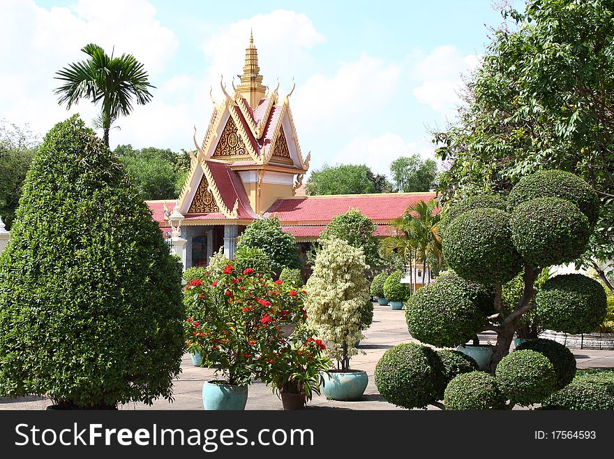 Royal palace in Phnom Penh - the capital of Cambodia. Royal palace in Phnom Penh - the capital of Cambodia