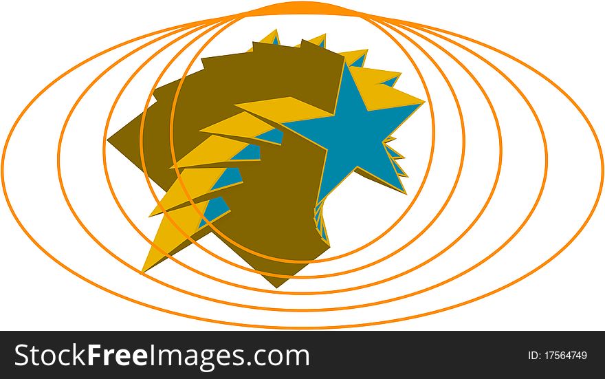 Illustration simplicity of star and background. Illustration simplicity of star and background