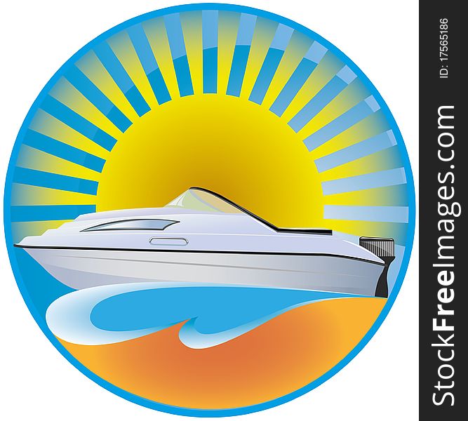 Logo image has a boat and the sea beach. Logo image has a boat and the sea beach.