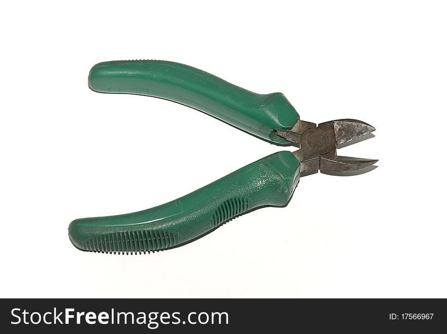 Hand tools on a white background