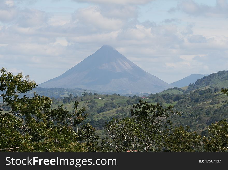 Arenal Volcano view from surroundings of Tilaran. Arenal Volcano view from surroundings of Tilaran