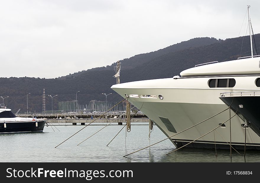 Luxury yacht in la spezia