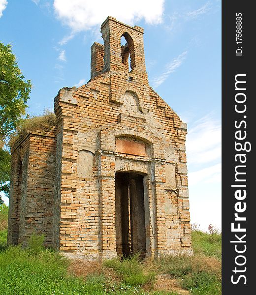 Deteriorated ruins of old church. Deteriorated ruins of old church
