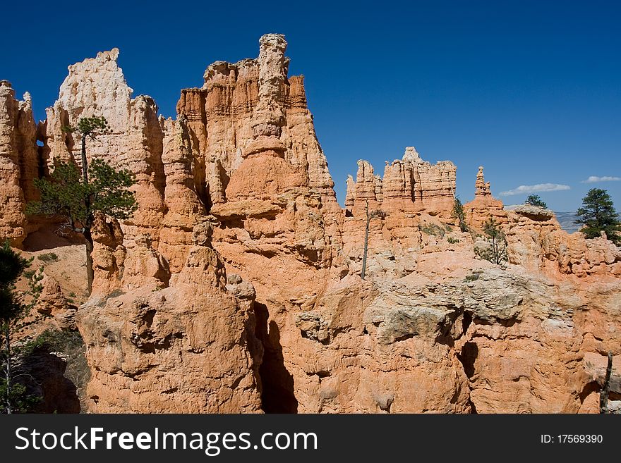 Hoodoo formation inside Bryce Canyon National Park