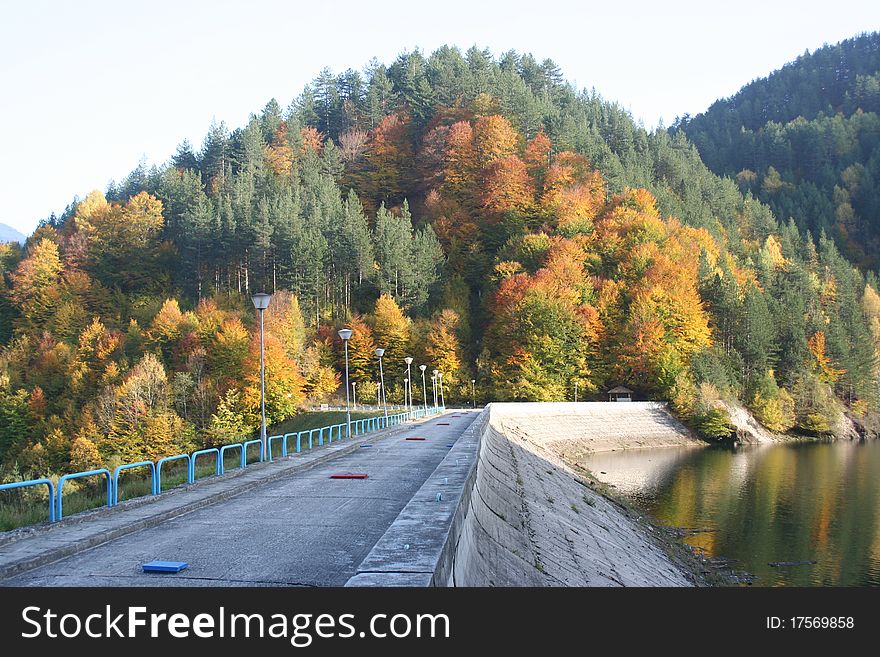 Mountain autumn view with