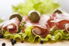 Slices Of Prosciutto Royalty Free Stock Images Slices Of Prosciutto Royalty Free Stock Images