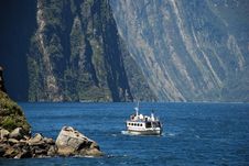 A Ferry Trip To Milford Sound Royalty Free Stock Photography A Ferry Trip To Milford Sound Royalty Free Stock Photography