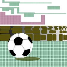 Abstraction With A Soccer Ball Stock Photography