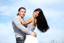 Hug In Sky Royalty Free Stock Images
