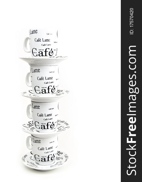 Coffee cup pyramid