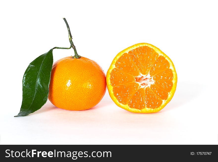 Fresh tangerine isolated on white. Fresh tangerine isolated on white