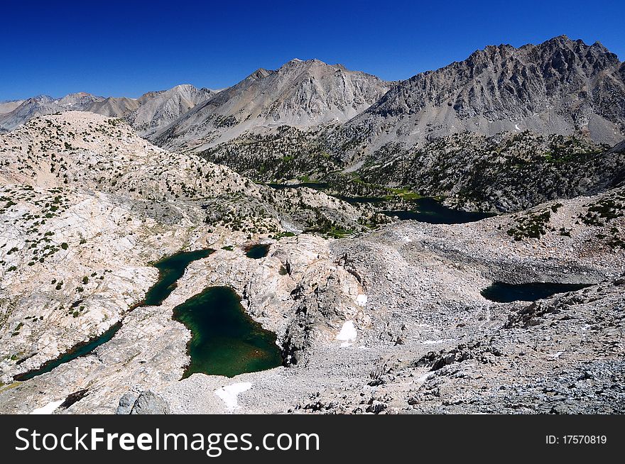 Landscape photo of a rocky landscape found at a high altitude inside the Sierra Nevada mountains. Landscape photo of a rocky landscape found at a high altitude inside the Sierra Nevada mountains