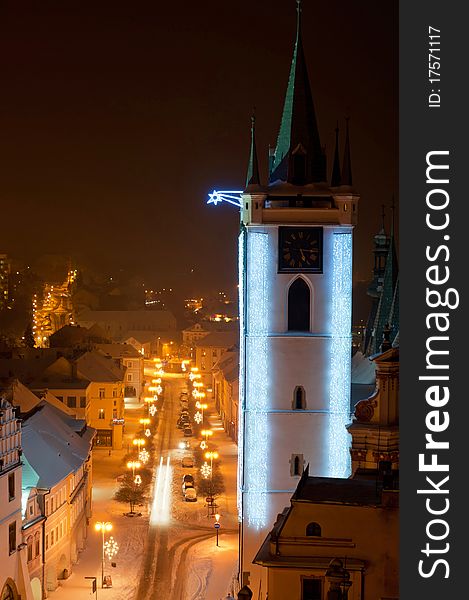 Litomerice in the Night, Czech Republic