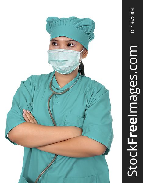 Surgeon Wearing Scrub