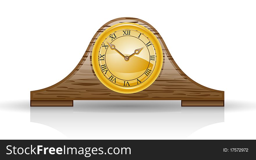 Clock isolated on white background