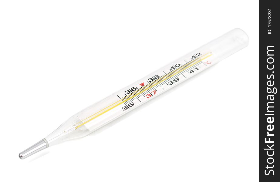 Medical thermometer on a white background