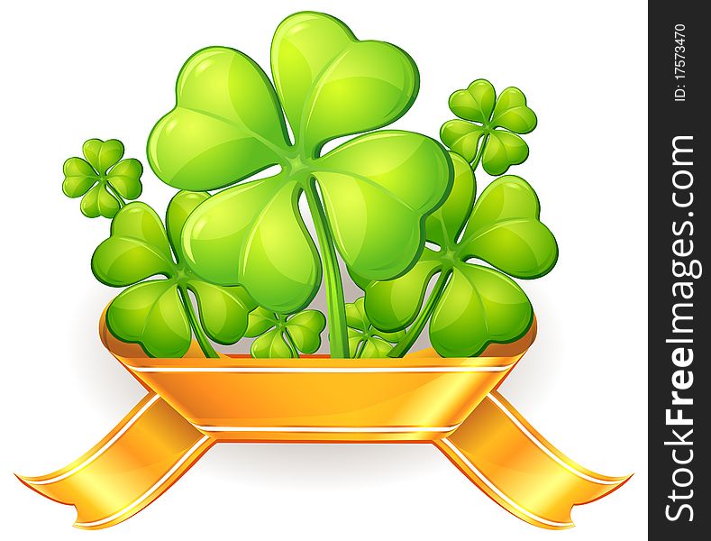 Clovers With Ribbon