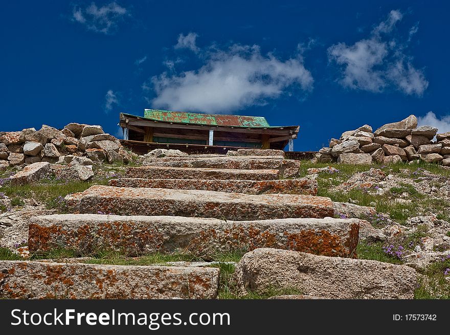 Stairway to an old monastery