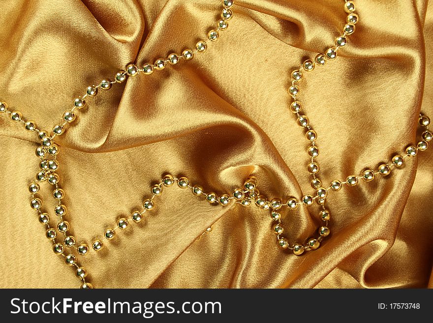 Background Of Golden Fabric