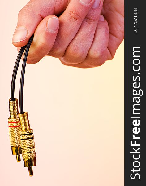 Audio Connectors In Hand