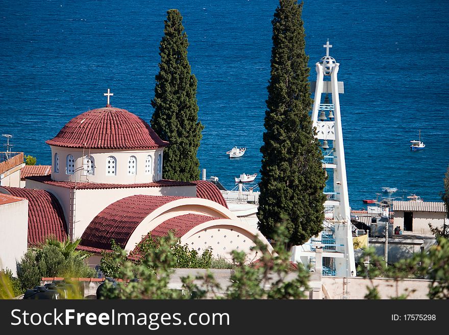 Greek Orthodox church in Tolo, Peloponnese, Greece