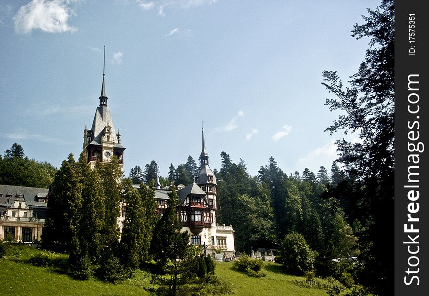 An impressive castle from Sinaia Romania