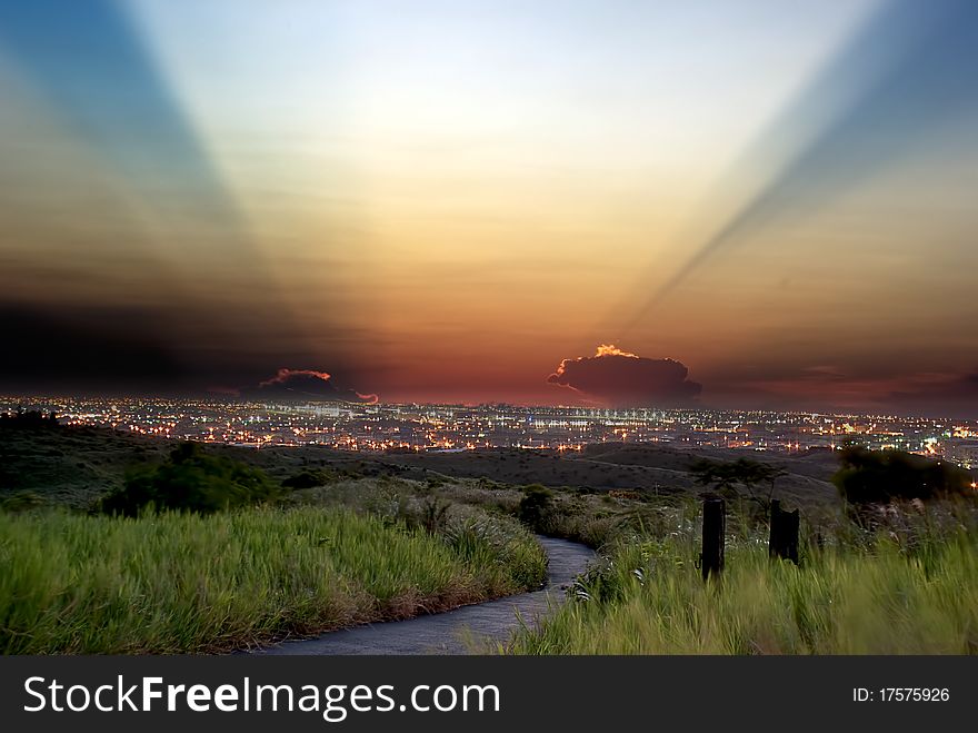 Beautiful Sunset Beside Beach