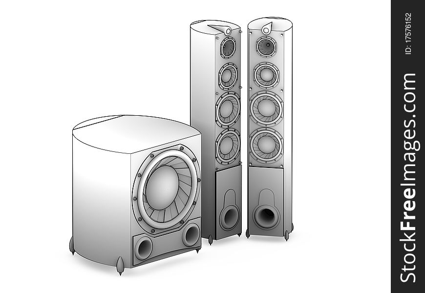 Audio acoustics system hi-fi