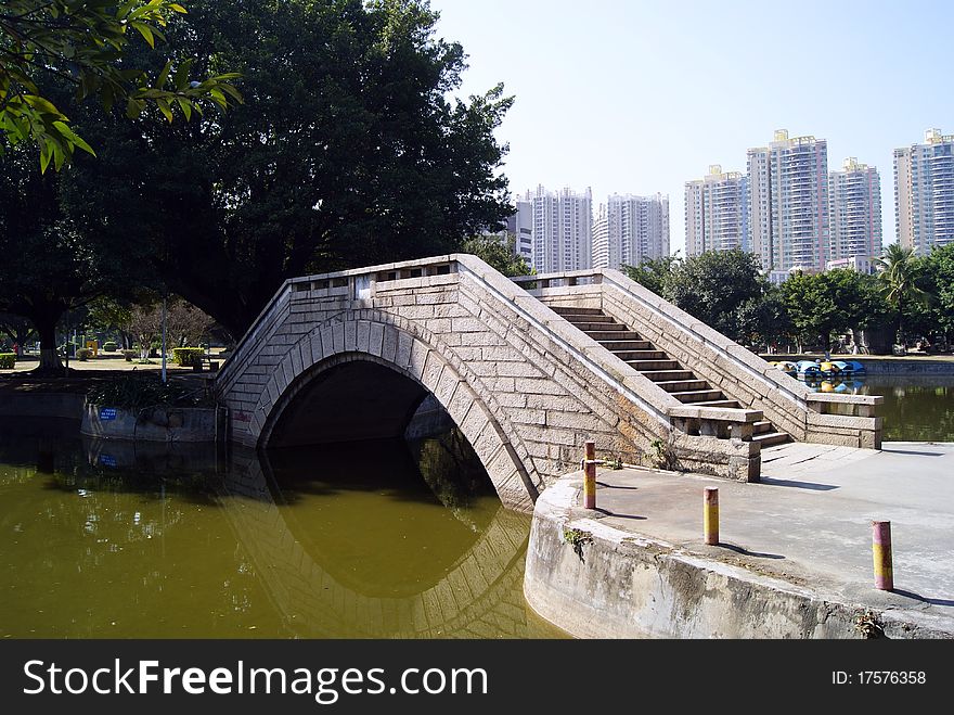 Bridge. This is a park, Shenzhen, China bridge.