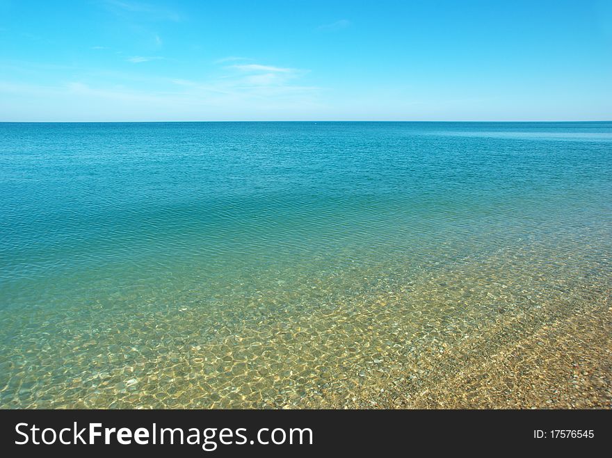 Sea horizon. Composition of nature.