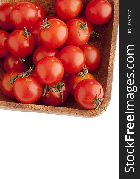 Small red tomatoes for cooking various delicacies and decorations.