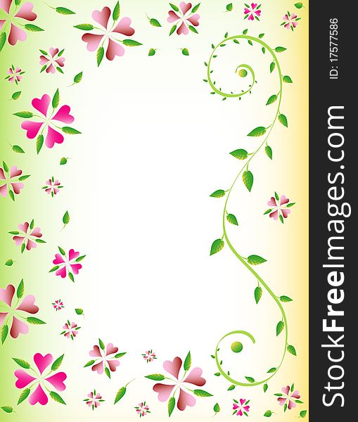 Meadow Floral background, place for your text,