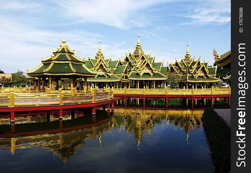 Pavilion in the river, Acient City, Thailand