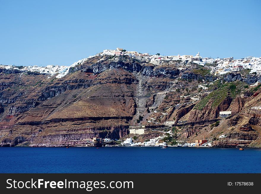 Coastline of Santorini