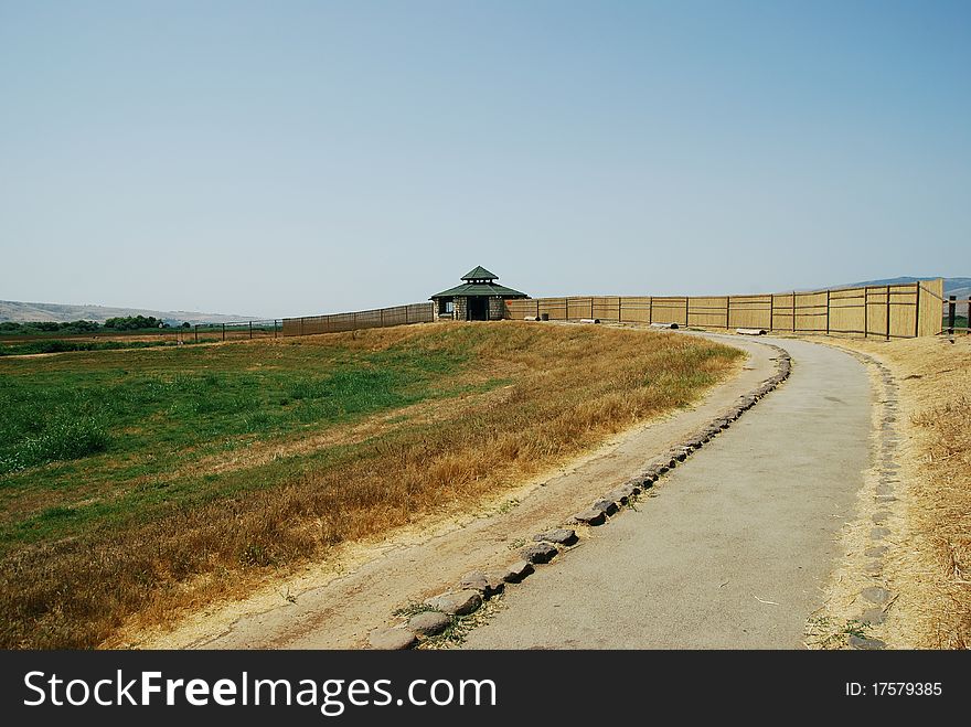 The road to the Hula Nature Reserve in northern Israel