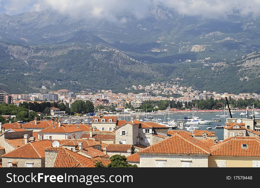 City view from above the rooftops