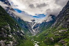 Beautiful Nature Norway Glacier Kjenndalsbreen Stock Images