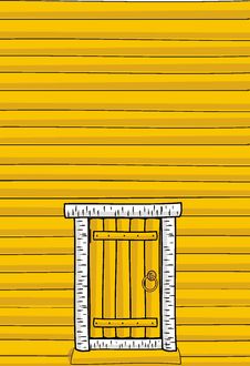 Wooden Wall Of The Timber And Door Stock Photography Wooden Wall Of The Timber And Door Stock Photography