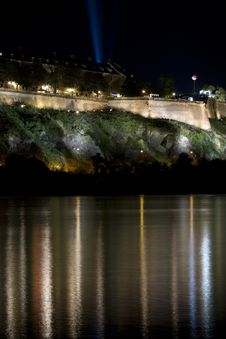 Petrovaradin Fortress At Night Royalty Free Stock Images Petrovaradin Fortress At Night Royalty Free Stock Images