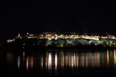 Petrovaradin Fortress At Night Royalty Free Stock Images Petrovaradin Fortress At Night Royalty Free Stock Images