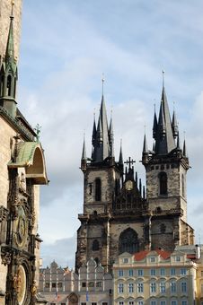 Churh Of Our Lady Before Tyn, Prague Stock Images Churh Of Our Lady Before Tyn, Prague Stock Images