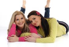 Two Pretty Girl Friends Having Fun And Laughing Royalty Free Stock Photo Two Pretty Girl Friends Having Fun And Laughing Royalty Free Stock Photo
