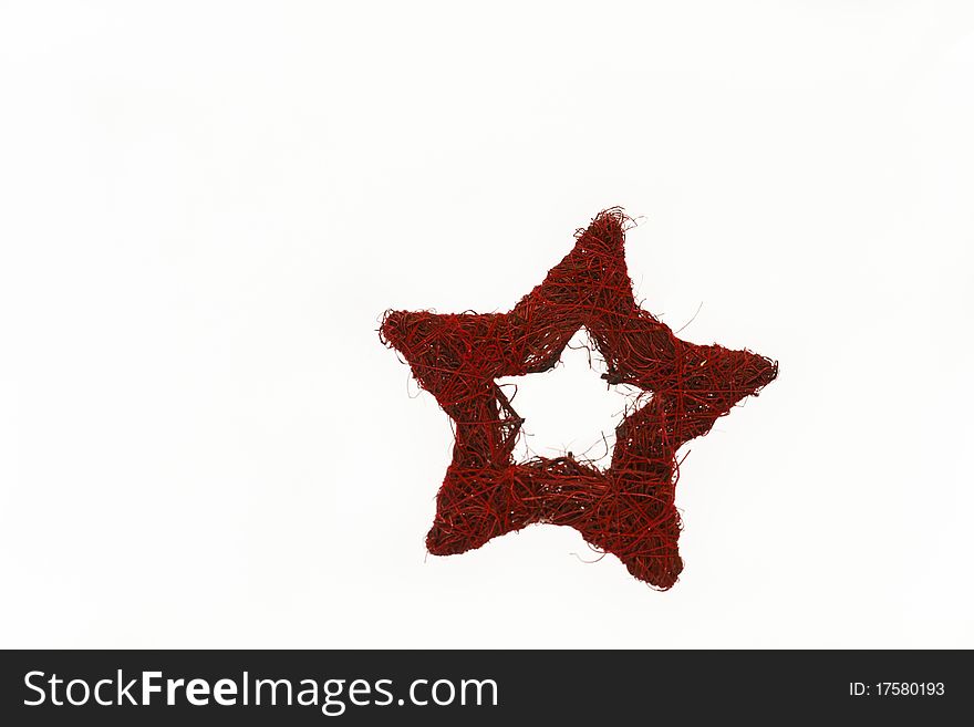 Red star isolated on white background