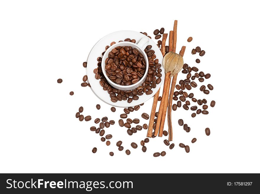 Coffee cup coffee beans