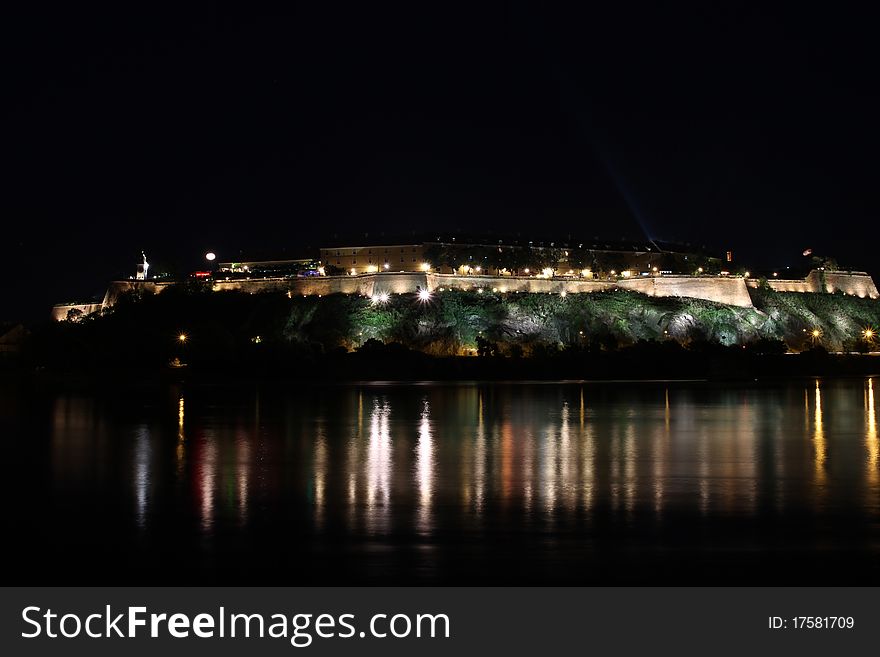 Petrovaradin Fortress At Night