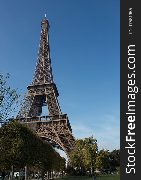 Eiffel Tower in a sunny day, Paris