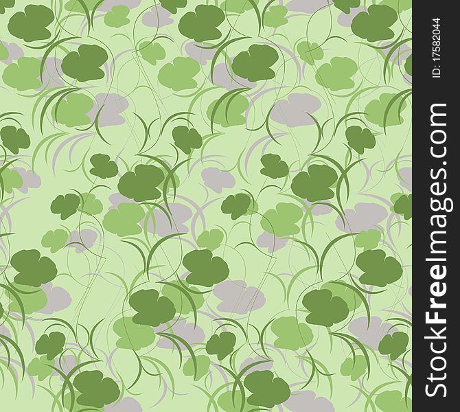 Floral background in green tone
