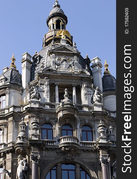 Historic architectures in Antwerp Belgium. Historic architectures in Antwerp Belgium.