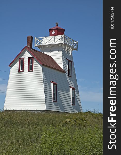 This is a very common style of light house in Canada - Prince Edward Island. This is a very common style of light house in Canada - Prince Edward Island